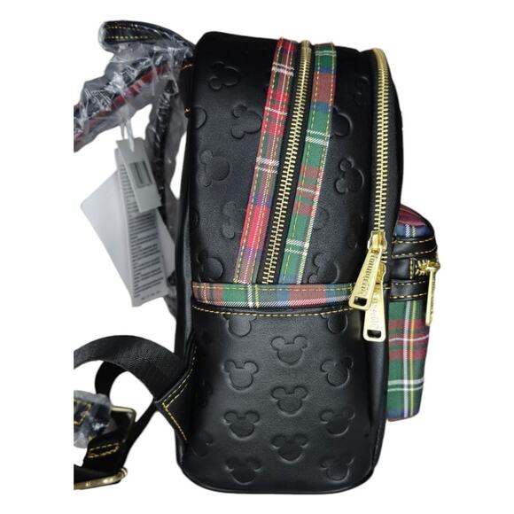 Exclusive Disney Parks Loungefly VIP Plaid Mini Backpack with Ear Holder Strap - Picture 3 of 12